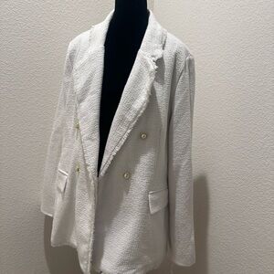 Nanette Lepore White Textured Jacket